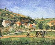 Camille Pissarro Men farming painting